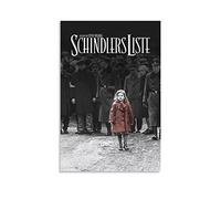 Affiche de film de la liste de Schindler - Impression sur toile - Décoration murale moderne pour chambre à coucher - 50 x 75 cm