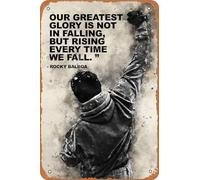 Affiche de film de motivation vintage avec citation de Rocky Balboa pour café, bar, salle de sport, club, bureau, chambre, décoration murale pour homme, cadeau rétro, 30,5 x 40,6 cm