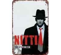 Affiche de film Frank Nitti : The Enforcer rétro drôle en métal, décoration murale d'extérieur 20,3 x 30,5 cm