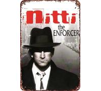 Affiche de film Frank Nitti : The Enforcer rétro drôle en métal, décoration murale d'extérieur 20,3 x 30,5 cm