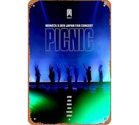 Affiche de film Monsta X - Concert des fans du Japon 2019 « Picnic » - Décoration murale rétro en métal - 20,3 x 30,5 cm