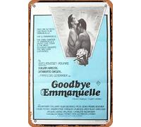 Affiche de film rétro classique « GOODBYE EMMANUELLE » originale du film Sylvia Kristel Sexploitation en métal vintage Cadeau karaoké Bar Pub Club Plaques murales décoratives Man Cave