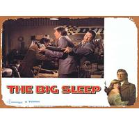 Affiche de film rétro classique The Big Sleep Original Lobby Card 3 Robert Mitchum Sarah Miles Plaque en métal vintage Affiche de film TV Cadeau Karaoké Bar Pub Club Plaques murales décoratives Man