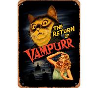 Affiche de film rétro en métal The Return Of Vampurr Horror Décoration murale en étain 20,3 x 30,5 cm, 20,3 x 30,5 cm