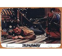 Affiche de film rétro RUNAWAY - Carte de lobby originale 6 Tom Selleck Cynthia Rhodes Gene Simmons - 20,3 x 30,5 cm - Affiche en métal vintage de film classique - Cadeau pour bar, karaoké, club de