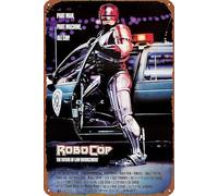 Affiche de film Robocop rétro en métal vintage pour café, bar, maison, décoration murale, 30,5 x 20,3 cm
