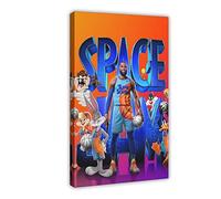 Affiche de film Space Jam un nouveau Legacy - 1 toile - Décoration de chambre à coucher - Paysage sportif - Décoration de bureau - Style cadre - 20 x 30 cm
