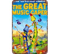 Affiche de film The Great Music Caper rétro amusante en métal, décoration murale d'extérieur 20,3 x 30,5 cm