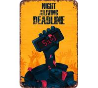 Affiche de film The Living Deadline rétro amusante en métal, décoration murale d'extérieur 20,3 x 30,5 cm