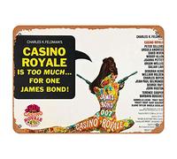 Affiche de film vintage « Casino Royale » de 1967 - Décoration murale en métal pour votre chambre, bar, café, club - Décoration murale unique - 30,5 x 20,3 cm