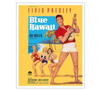 Affiche de film vintage Elvis Presley in Blue Hawaii par Rolf Goetze vers 1961 Impression sur papier mat de beaux-arts sans cadre 16x20 pouces