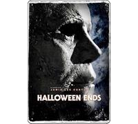 Affiche de film vintage Halloween Ends (2022) en métal pour bar, restaurant, garage, café, décoration murale - 20,3 x 30,5 cm