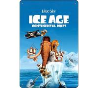 Affiche de film vintage Ice Age : Continental Drift (2012) - En métal - Pour bar, restaurant, garage, café - 20,3 x 30,5 cm