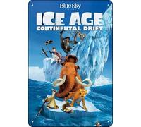Affiche de film vintage Ice Age : Continental Drift (2012) - En métal - Pour bar, restaurant, garage, café - 20,3 x 30,5 cm