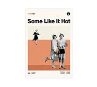 Affiche de film vintage moderne « Are Some Like It Hot » (1) - Impression sur toile - Décoration murale - Pour salon, chambre à coucher - Style sans cadre - 50 x 75 cm