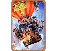 Affiche de film vintage Police Academy 4 : Citizens on Patrol (1987) Affiche de film métallique imprimée pour bar, restaurant, club, café, bureau, dortoir, maison, amants, cadeau 20,3 x 30,5 cm