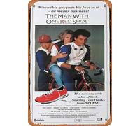Affiche de film vintage The Man with One Red Shoe Original Daybill Affiche du film Tom Hanks Lori Singer rétro de classique ancien film affiche en métal pour TV, bar, club, restaurant, Man Cave Wall