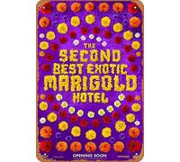 Affiche de film vintage « The Second Best Exotic Marigold Hotel » - Décoration murale classique - Décoration murale - Poster musical pour bar, pub, café, cuisine, salle de bain, karaoké, décoration