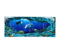 Affiche de fond décorative, peintures du monde marin, autocollant en PVC, paysage pour aquarium, 61 x 41 cm
