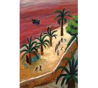 Affiche de Gabriele Münter Art mural abstrait 《Hommes jouant à la boule》 par Gabriele Münter Estampes de figures Paysages sur toile Peinture pour la décoration intérieure 50x70 cm Non encadrée