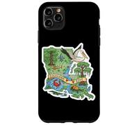 Affiche de la Carte de la Louisiane avec Charme du Sud Coque pour iPhone 11 Pro Max