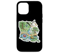 Affiche de la Carte de la Louisiane avec Charme du Sud Coque pour iPhone 12/12 Pro