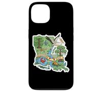 Affiche de la Carte de la Louisiane avec Charme du Sud Coque pour iPhone 13