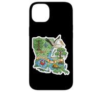 Affiche de la Carte de la Louisiane avec Charme du Sud Coque pour iPhone 14 Plus