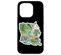 Affiche de la Carte de la Louisiane avec Charme du Sud Coque pour iPhone 15 Pro