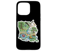 Affiche de la Carte de la Louisiane avec Charme du Sud Coque pour iPhone 15 Pro Max