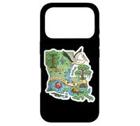 Affiche de la Carte de la Louisiane avec Charme du Sud Coque pour iPhone 17 Pro