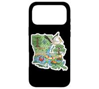 Affiche de la Carte de la Louisiane avec Charme du Sud Coque pour iPhone 17 Pro Max