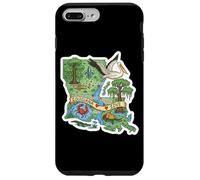Affiche de la Carte de la Louisiane avec Charme du Sud Coque pour iPhone 7 Plus/8 Plus