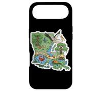 Affiche de la Carte de la Louisiane avec Charme du Sud Coque pour iPhone Air