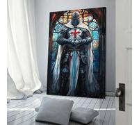 Affiche de la veillée des Templiers, peinture sur toile, art mural, impressions nordiques pour décoration d'intérieur, cadeaux pour femmes et hommes, 30 x 45 cm