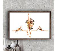 Affiche de l'alphabet en cardiologie Docteur infirmière ECG ECG EKG PQRST Décoration murale en métal 15,2 x 20,3 cm