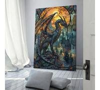Affiche de l'histoire tachée de dragon, œuvres d'art sur toile, décoration murale esthétique, image pour la maison, peinture, décoration moderne, 60 x 90 cm