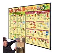 Affiche de liste des aliments | Affiche de tableau alimentaire saine | Référence magnétique pour la gestion des repas facile à lire pour la santé générale, hommes, femmes, personnes âgées, étude