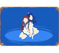 Affiche de manga Manaka Mukaido, Nagi No Asukara, Chisaki Hiradaira Décoration murale rétro en métal 20,3 x 30,5 cm