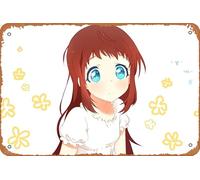 Affiche de manga Manaka Mukaido Nagi No Asukara - Décoration murale rétro en métal - 20,3 x 30,5 cm