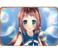 Affiche de manga Manaka Mukaido, Nagi No Asukara - Décoration murale rétro en métal - 20,3 x 30,5 cm