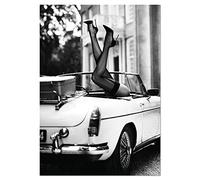 Affiche De Mode Vintage Vogue Murale Art Print Noir Et Blanc Peinture Sur Toile Tableau Parfum Femme Tableaux Pour Salon Moderne Decoration à La Maison 50x70 Cm Pas De Cadre