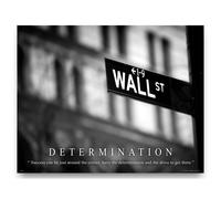 Affiche de motivation du march boursier 11x14 Chicago New York Stock Exchange Wall Street