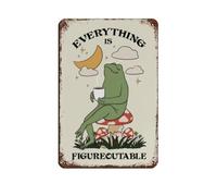 Affiche de motivation en métal vintage avec inscription « Everything Is Figureoutable » pour pub, club, café, bar, maison, décoration murale, 20 x 30 cm