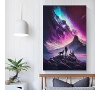 Affiche de paysage de chemins cosmiques, art mural, peinture, impression sur toile, décoration de chambre, cadeaux pour enfants, 20 x 30 cm