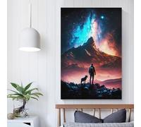 Affiche de paysage galactique merveilleux, peinture sur toile, art mural, impressions nordiques pour décoration d'intérieur, cadeaux pour femmes et hommes, 20 x 30 cm