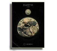 Affiche De Planètes Du Système Solaire,Marte,Saturne,Lune,Décor De Salle De Maison,Peinture,Cadeau D'astronomie,Imprimés Vintage,Tableau Mural D'art - Type A4 #I