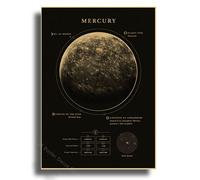 Affiche De Planètes Du Système Solaire,Marte,Saturne,Lune,Décor De Salle De Maison,Peinture,Cadeau D'astronomie,Imprimés Vintage,Tableau Mural D'art - Type A3 #B