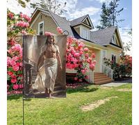 Affiche de portrait de Jésus Dieu, drapeau de jardin recto verso, 28 x 40 pouces, décoration extérieure
