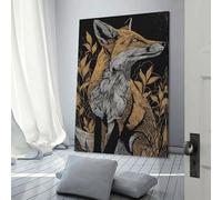 Affiche de portrait de renard avec feuillage, œuvres d'art sur toile, décoration murale esthétique, image pour la maison, peinture, décoration moderne, 20 x 30 cm
